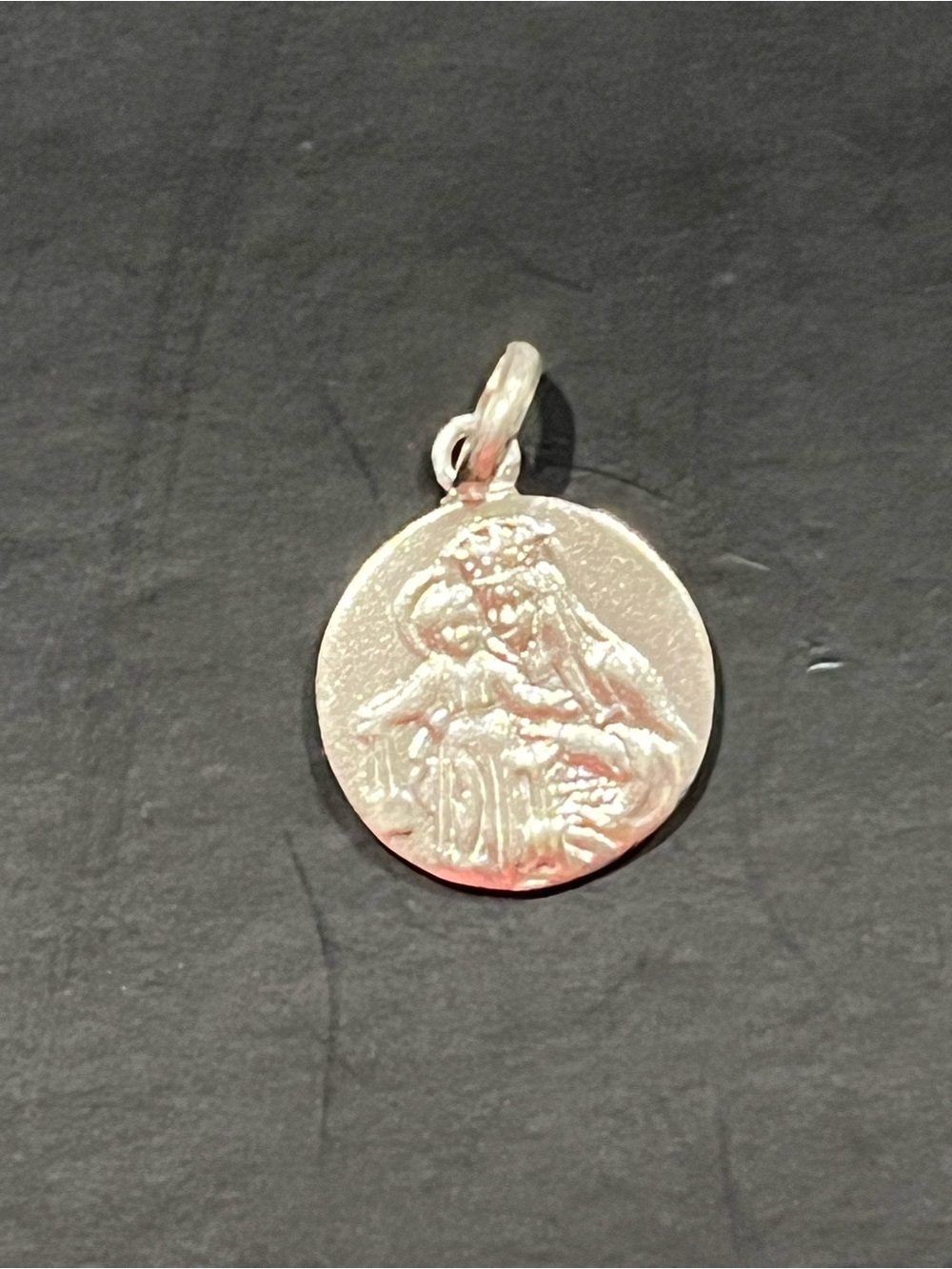 NWOT Peruvian 925 Silver Virgin Mary Child Jesus Medal